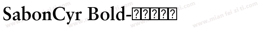 SabonCyr Bold字体转换